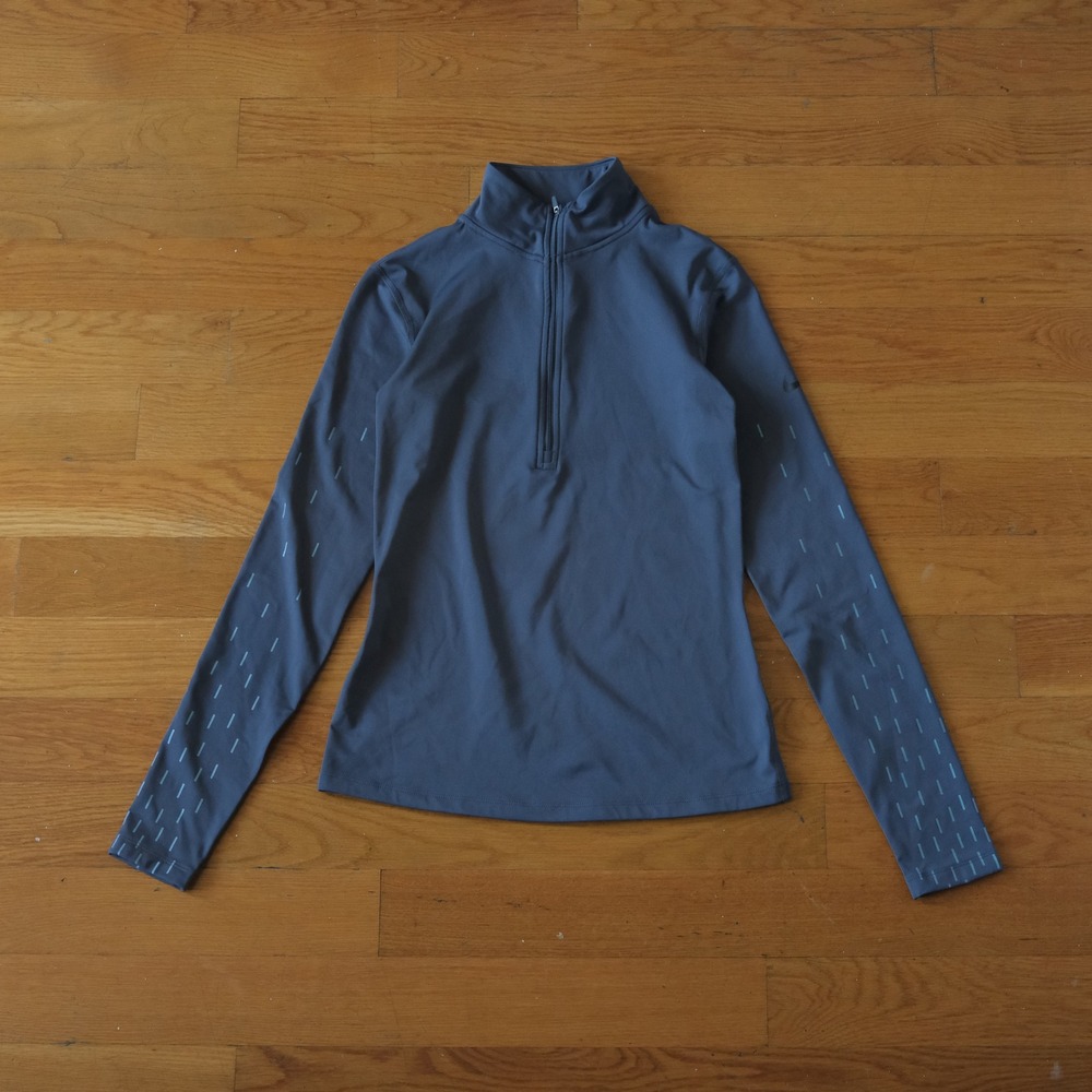 Nike Pullover Top Womens Blue Dri-FIT Quarter Zip Reflective Sporty M 914586-471